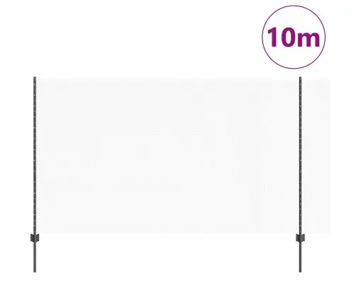 Žoga Stabi 10 Gab U-Kanāla Pelēki 140 Cm Tērauds Vidaxl