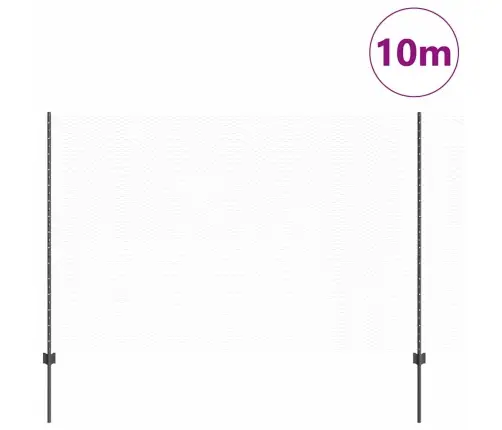 Tvora Su Stulpais Pilka 1,5 X 10 M Plienas Ir Pvc