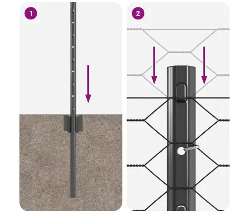 Tvora Su Stulpais Pilka 0.4 X 25 M Plienas Tvora Su Stulpais Pilka 0.4 X 25 M Plienas
