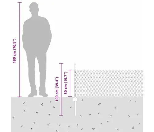 Tvora Ir Stulpas Pilka 0,5 X 25 M Plienas