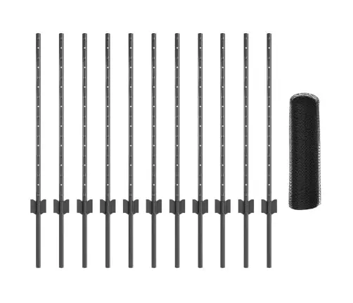 Žoga Stabi 11 Gab. U Kanāla Pelēks 80 Cm Tērauds Vidaxl