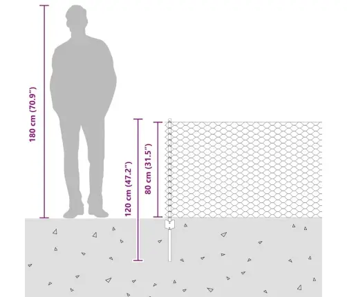 Žoga Stabi 11 Gab. U-Kanāls Pelēks 80 Cm Tērauds Vidaxl