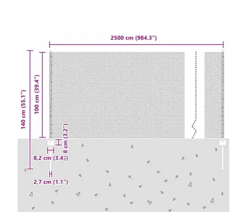 Aed Koos Postidega Hall 1 X 25 M Teras