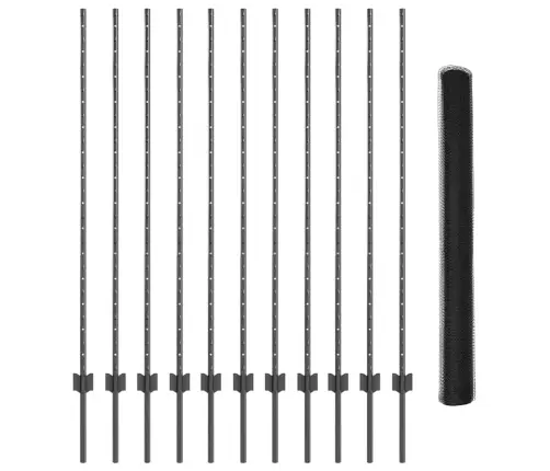 Tvora Su Stulpais Pilka 1,4 X 25 M Plienas