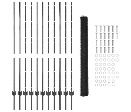 Tvora Su Stulpais Pilka 1,4 X 25 M Plienas