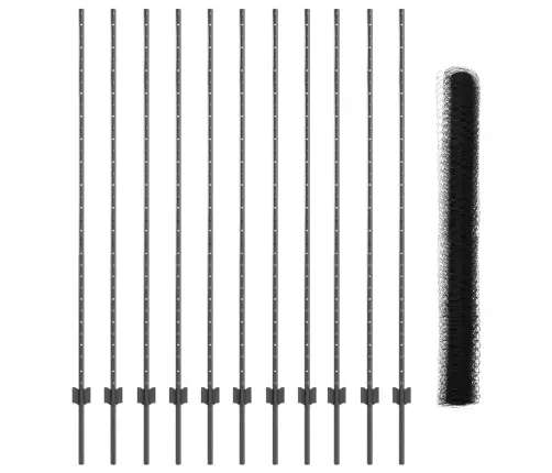 Dārza Žoga Komplekts 2 Gabali Pelēks Pulverkrāsots Tērauds Vidaxl