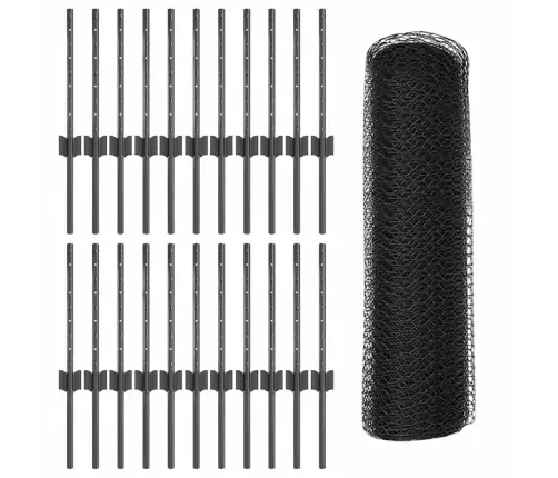 Žogu Stabi 11 Gab. U-Kanāls Pelēks 40 Cm Tērauds Vidaxl