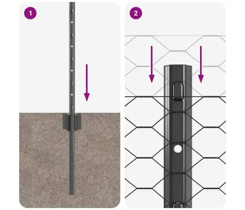 Žogu Stabi 11 Gab. U-Kanāls Pelēks 40 Cm Tērauds Vidaxl