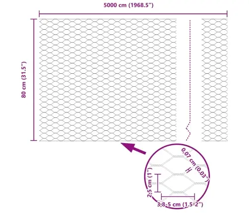 Aed Koos Postidega Hall 0.8 X 50 M Teras