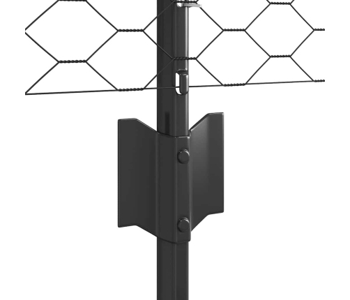 Tvora Su Stulpais Pilka 0.8 X 50 M Plienas