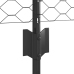 Tvora Su Stulpais Pilka 0.8 X 50 M Plienas