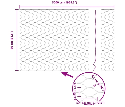 Tvora Su Stulpais Pilka 0.8 X 50 M Plienas