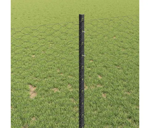 Žogu Stabi 22 Gab. U-Kanāls Pelēks 100 Cm Tērauds Vidaxl