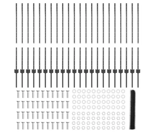 Žoga Stabi 22 Gab U-Kanāls Pelēks 100 Cm Tērauds Vidaxl