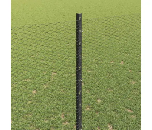 Žogu Stabi 22 Gab. U-Kanāls Pelēks 140 Cm Tērauds Vidaxl