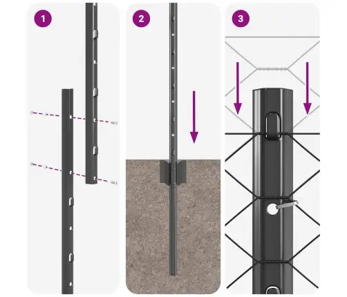 Žoga Stabi 22 Gb U-Kanāls Pelēks 140 Cm Tērauds Vidaxl