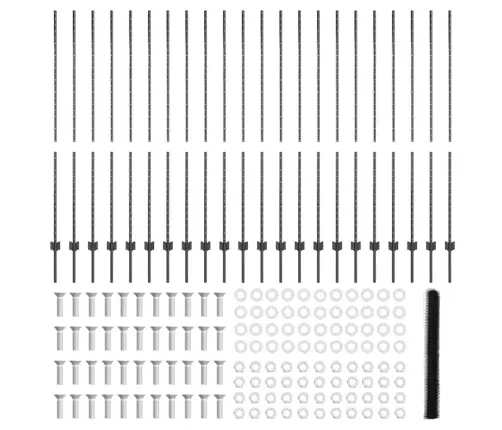Žoga Stabi 22 Gab U-Kanāls Pelēks 150 Cm Tērauds Vidaxl