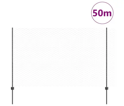 Tvora Su Stulpais Pilka 1.5 X 50 M Plienas Tvora Su Stulpais Pilka 1.5 X 50 M Plienas