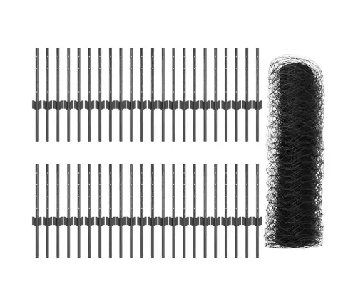 Žogu Stabi 11 Gab. U-Kanāls Pelēks 40 Cm Tērauds Vidaxl