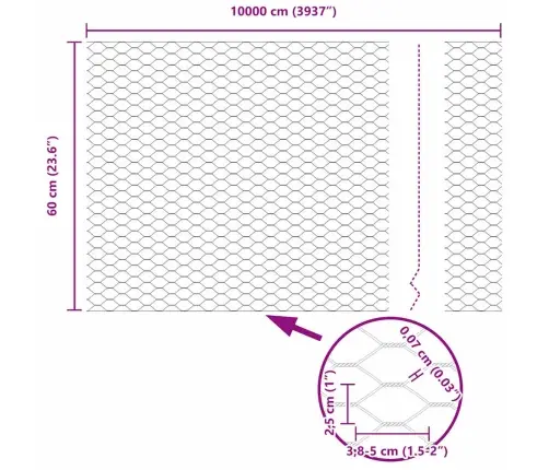 Žoga Stabi 11 Gab U-Kanāla Pelēks 60 Cm Tērauds Vidaxl