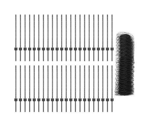 Žoga Stabi 11 Gab. U-Kanāls, Pelēka, 80 Cm Tērauds Vidaxl