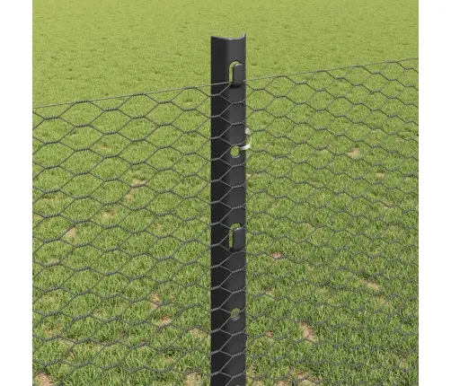 22 Gab. U-Kanāla Stabi Pelēki 120 Cm Tērauds Vidaxl