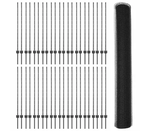 22 Gab. U-Kanāla Stabi Pelēki 120 Cm Tērauds Vidaxl