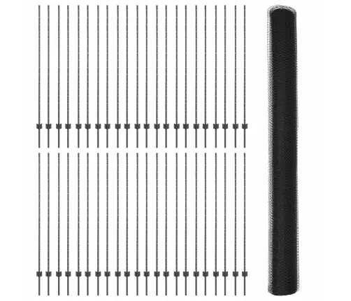 Žoga Stabi 22 Gab. U-Veida Kanāls Pelēks 150 Cm Tērauds Vidaxl