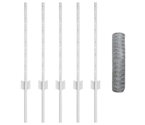 Žogu Stabi 5 Gab. U-Veida 60 Cm Galvanizēts Tērauds Vidaxl