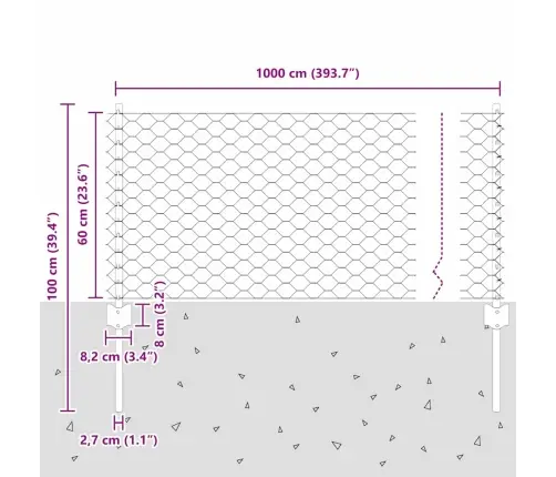 Žogu Stabi 5 Gab. U-Veida 60 Cm Galvanizēts Tērauds Vidaxl