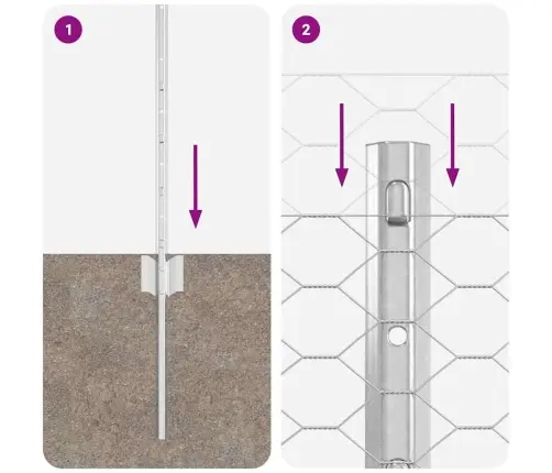 Žogu Stabi 5 Gab. U-Kanāls 80 Cm Galvanizēts Tērauds Vidaxl