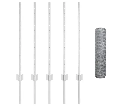 Aed Koos Postiga Hõbedane 0,8 X 10 M Teras