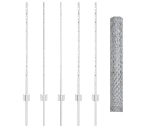 Žoga Stabi 10 Gabali U-Kanāla 100 Cm Cinkots Tērauds Vidaxl