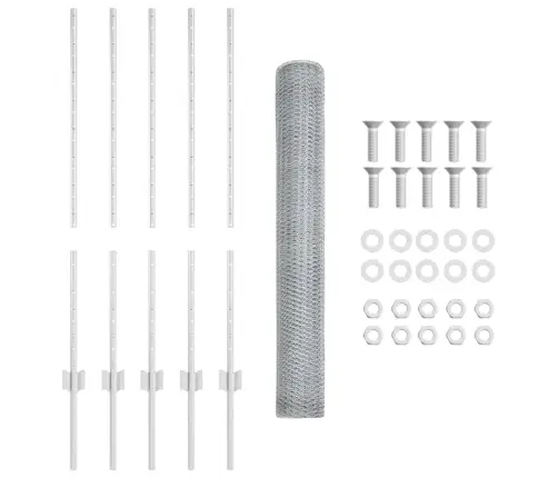 Žoga Stabi 10 Gabali U-Kanāla 100 Cm Cinkots Tērauds Vidaxl