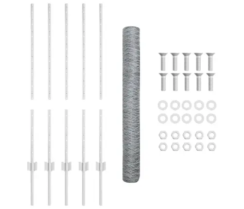 Žoga Stabi 10 Gab U-Kanāls 100 Cm Cinkots Tērauds Vidaxl