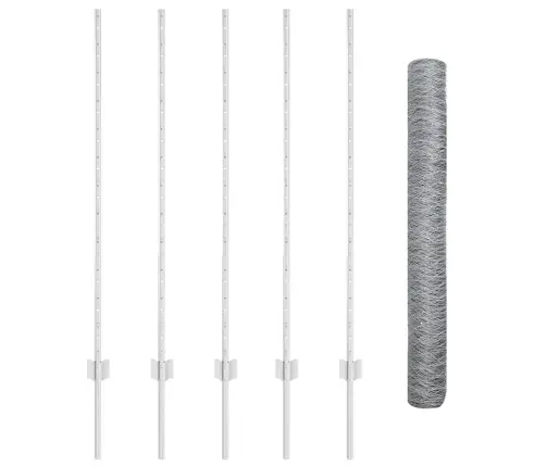 Aed Koos Postiga Hõbedane 1,2 X 10 M Teras