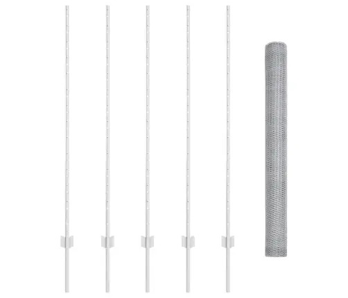 Žogu Stabi 10 Gab U-Kanāla 140 Cm Cinkots Tērauds Vidaxl