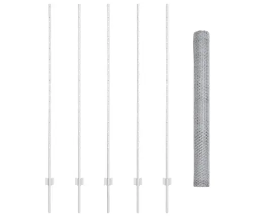 Žogu Stabi 10 Gab U-Kanāls 150 Cm Cinkots Tērauds Vidaxl