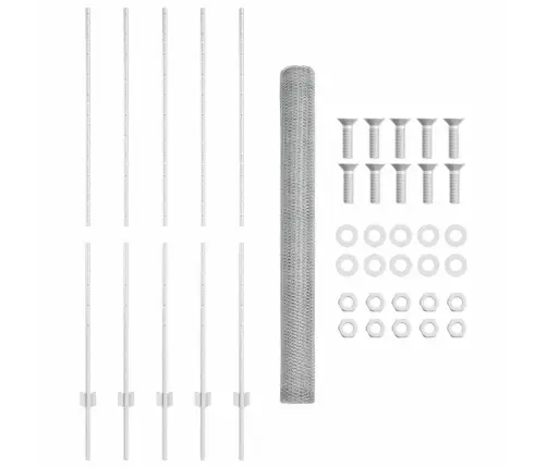 Žogu Stabi 10 Gab U-Kanāls 150 Cm Cinkots Tērauds Vidaxl