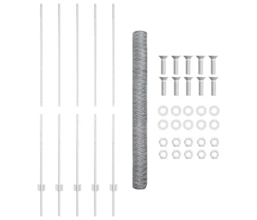 Žoga Stabi 10 Gab U-Kanāls 160 Cm Galvanizēts Tērauds Vidaxl