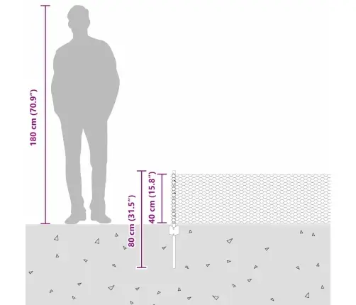Žoga Stabi 11 Gab U-Kanāls 40 Cm Cinkots Tērauds Vidaxl
