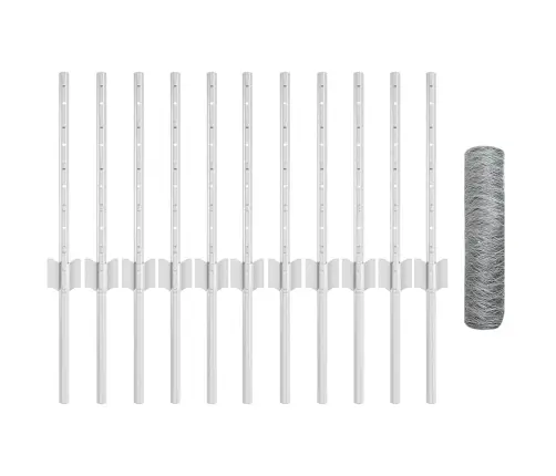 Žoga Stabi 11 Gab. U-Kanāls 40 Cm Galvanizēts Tērauds Vidaxl