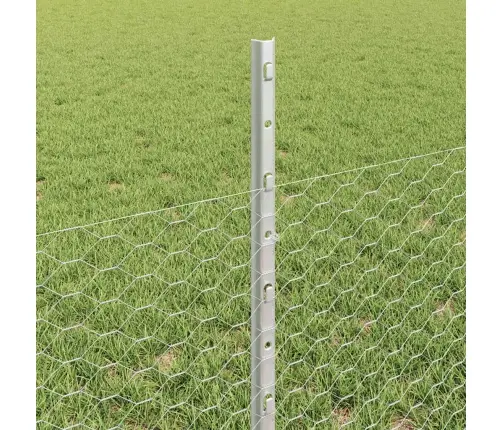 Dārza Žogu Komplekts 2 Gabali Galvanizēts Tērauds 25 X 0.5 M Vidaxl