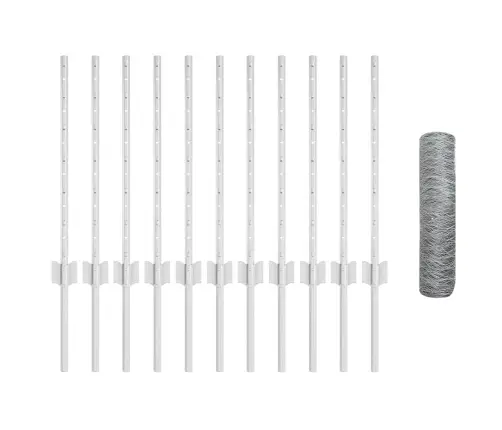 Žogu Stabi 11 Gab U-Kanāls 60 Cm Cinkots Tērauds Vidaxl