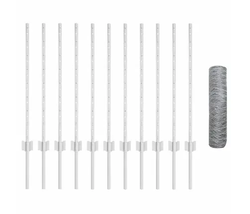 Žoga Stabi 11 Gab U-Kanāls 80 Cm Galvanizēts Tērauds Vidaxl