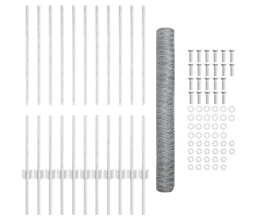 Tvora Su Stulpais Sidabro 1 X 25 M Plienas