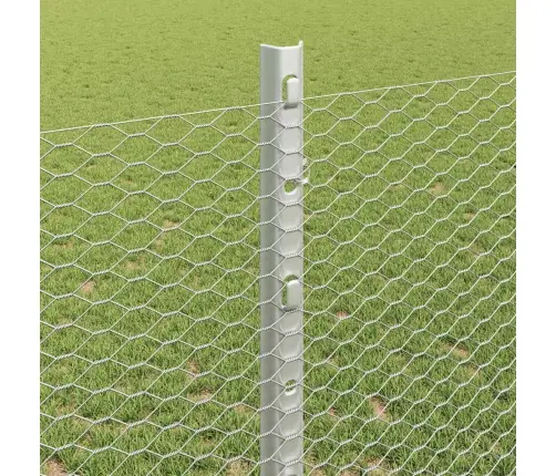 Tvora Su Stulpais Sidabro 1.2 X 25 M Plienas