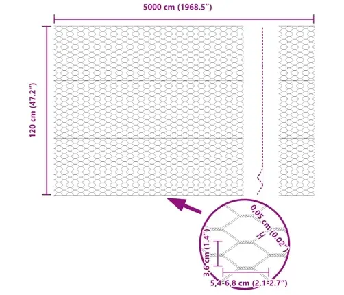 Tvora Su Stulpais Sidabro 1,2 X 25 M Plienas