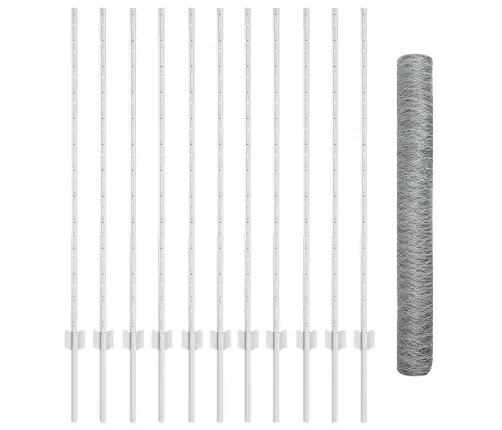 Dārza Žogu Komplekts 2 Gab. Galvanizēts Tērauds 25 X 1.2 M Vidaxl