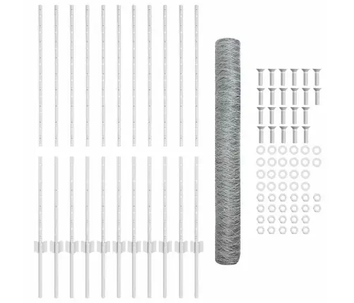 Dārza Žogu Komplekts 2 Gab. Galvanizēts Tērauds 25 X 1.2 M Vidaxl